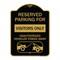 Signmission Reserved Parking for Visitors Only Unauthorized Vehicles Towed Away, A-DES-BG-1824-23070 A-DES-BG-1824-23070 - alternate 1